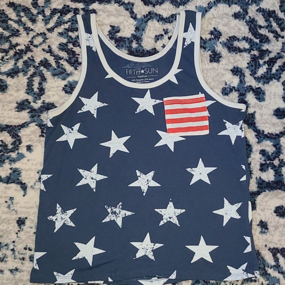 Women's American flag tank top